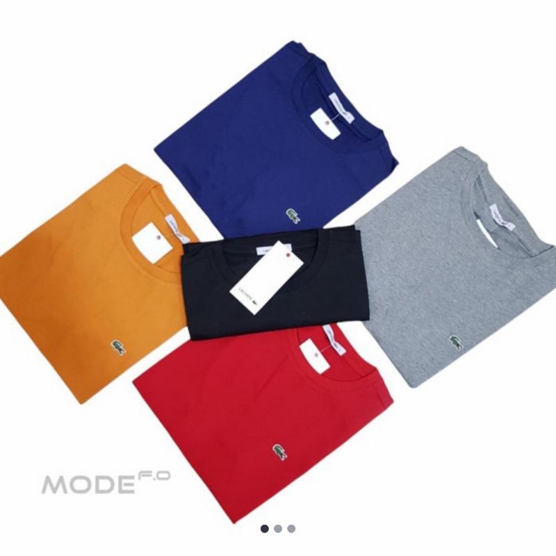 kaos pria lacoste polos bordir original