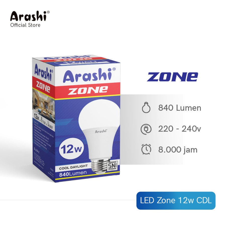 Jual Arashi Lampu Led Zone Watt W Cdl Putih Shopee Indonesia