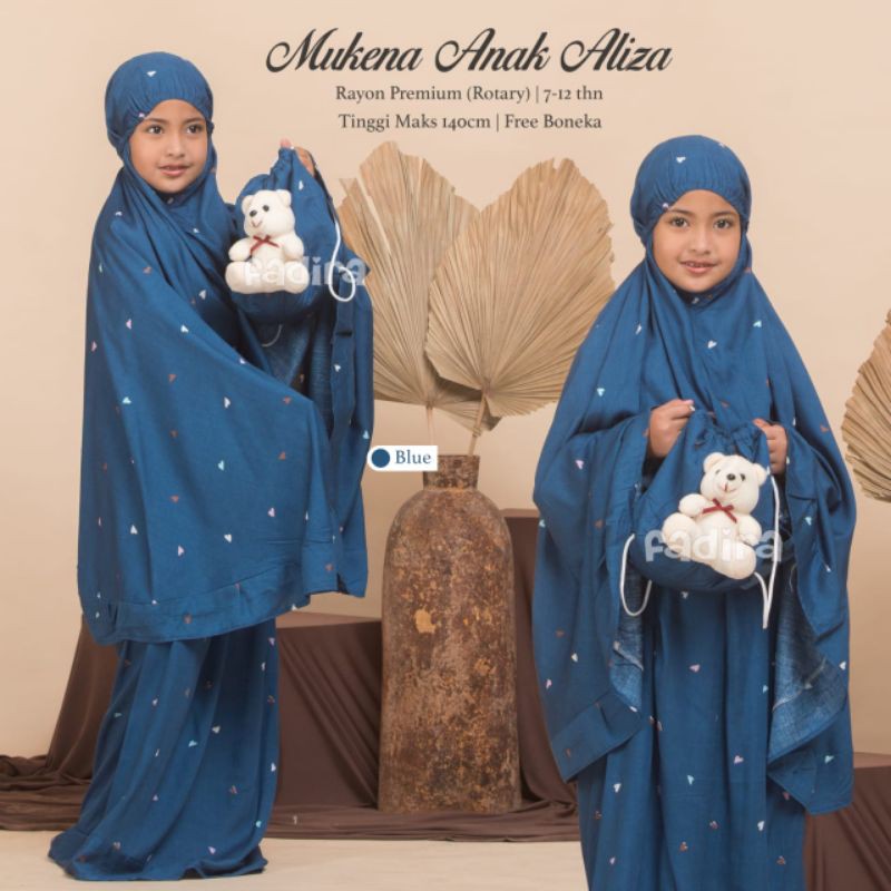 mukena anak aliza - mukena anak umur 7 - 12 tahun - mukena anak sd