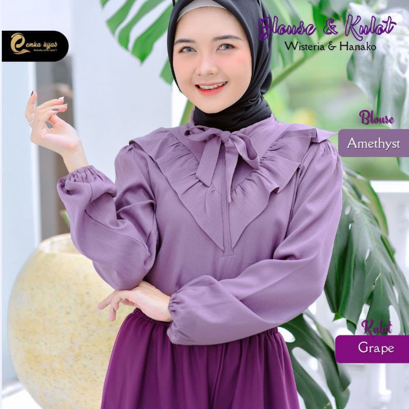 BLOUSE WISTERIA BY EMKA HIJAB KEMEJA BRANDED ATASAN WANITA