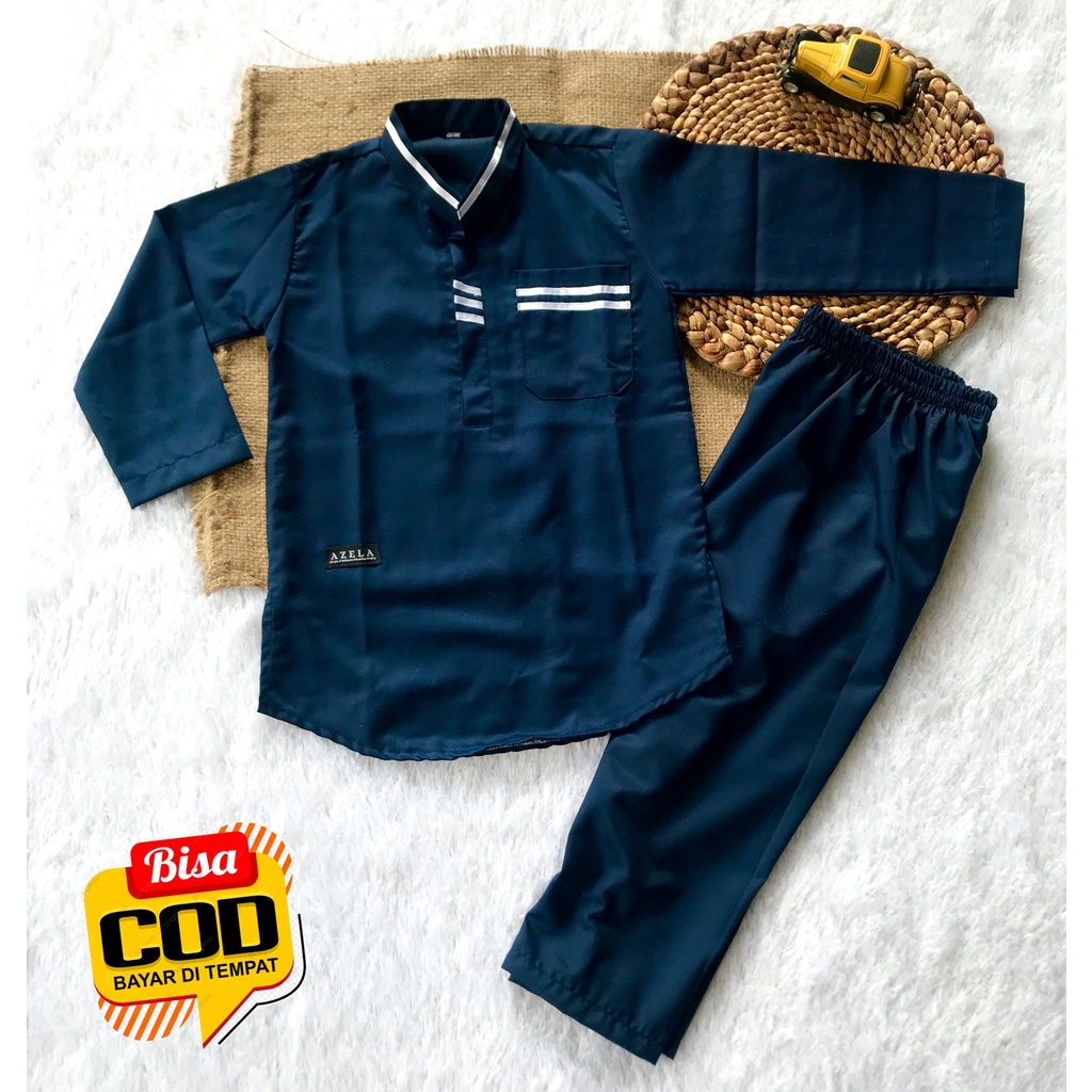 Baju Setelan Koko Anak Turki Laki laki Umur 3-12Tahun | Set Koko Anak Muslim Lengan Panjang
