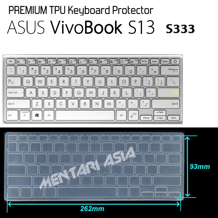 Keyboard Protector ASUS VivoBook S13 S333 - PREMIUM TPU Clear