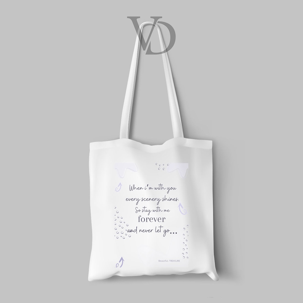 tote bag kanvas quotes treasure / totebag korea