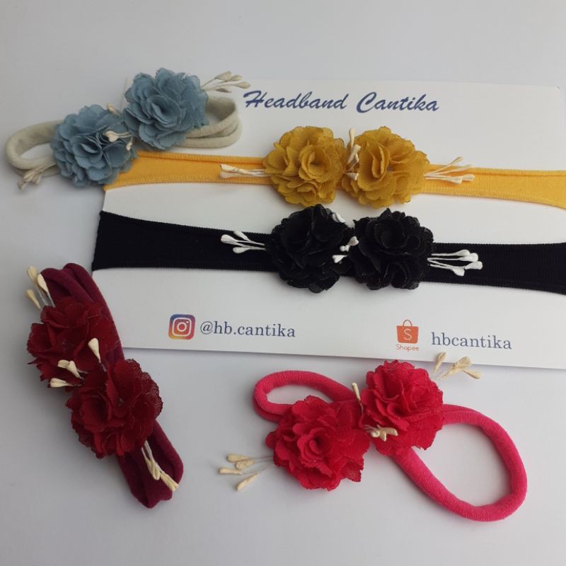 HBC21 Cute Flower Headband / Open Custom Color Flower Headband / Bando bayi lucu / Bando Murah Bayi