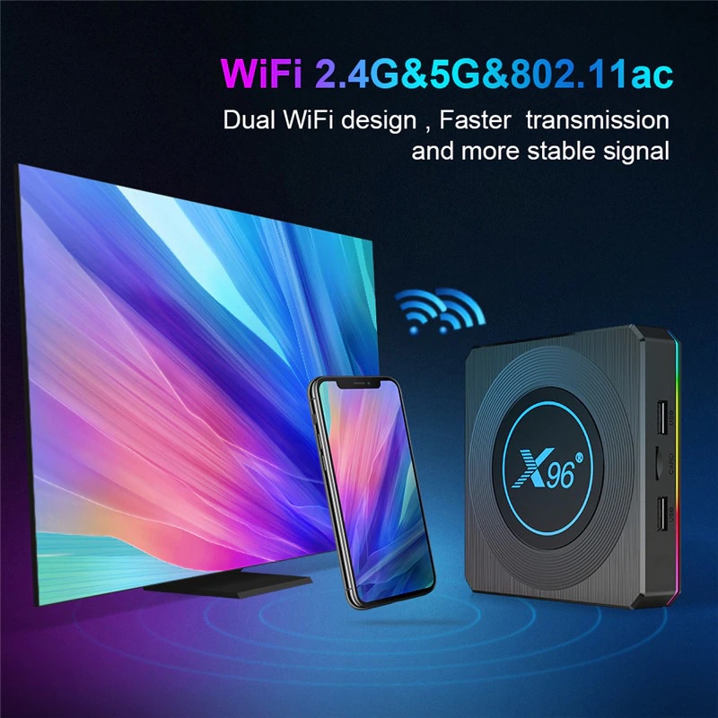 X96 X4 - Android 11 Smart TV Box 8K Display - RAM 4GB ROM 64GB