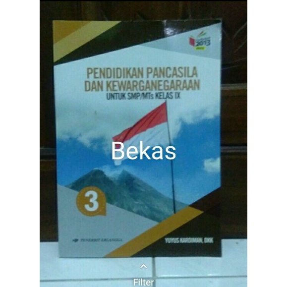 Pendidikan Pancasila dan Kewarganegaraan SMP kelas 9 IX penerbit Erlangga