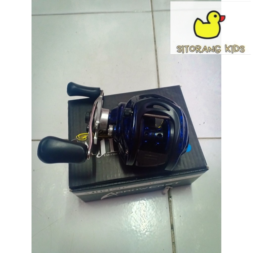 [Promo] Reel Baitcasting BC Ajiking Arrow Cast Hitam List Biru High Ratio