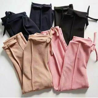  MILANO  PANT celana  panjang wanita allsize bahan  milano  