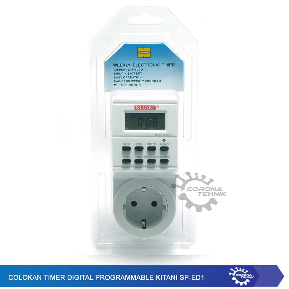 Colokan Timer Digital Programmable Kitani SP-ED1