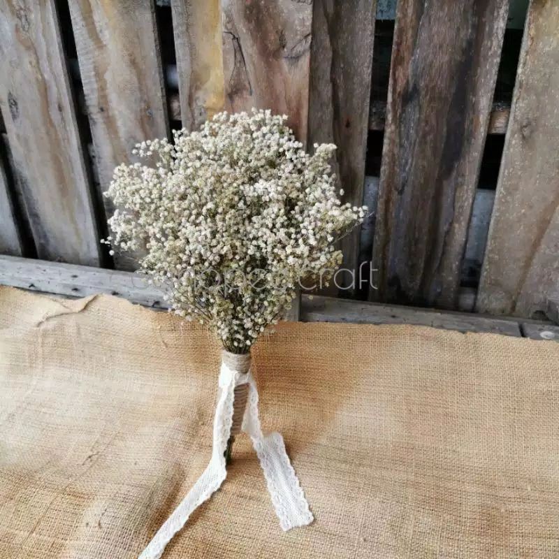 Buket Bunga Kering Wedding Pernikahan Baby's Breath
