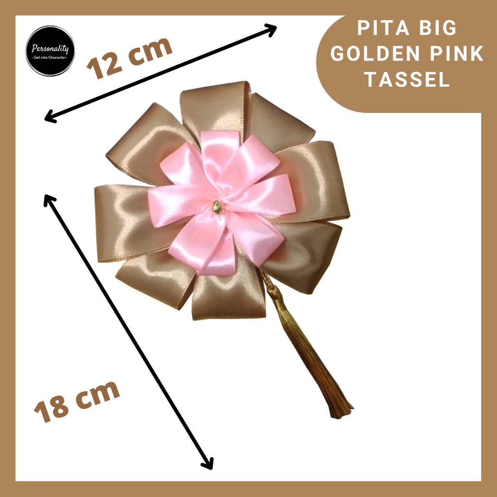 

Pita Hampers Pink Gold Baby Born / Pita Parcel Valentine dengan Tassel by Personality Hampers