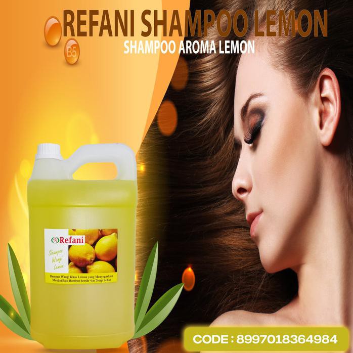 REFANI SHAMPO LEMON 5 KG perawatan penyubur rambut jerigen salon hemat