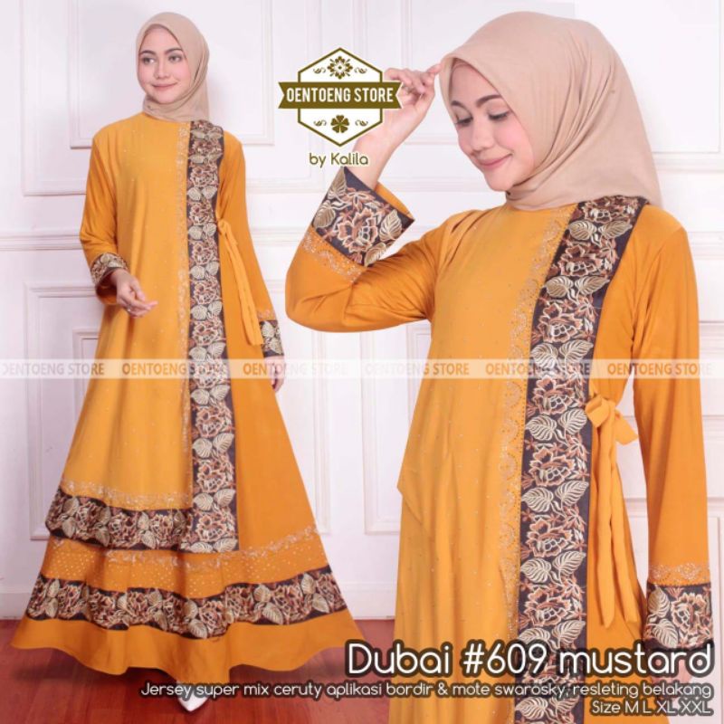 DUBAI 609 2 WARNA GAMIS DRESS