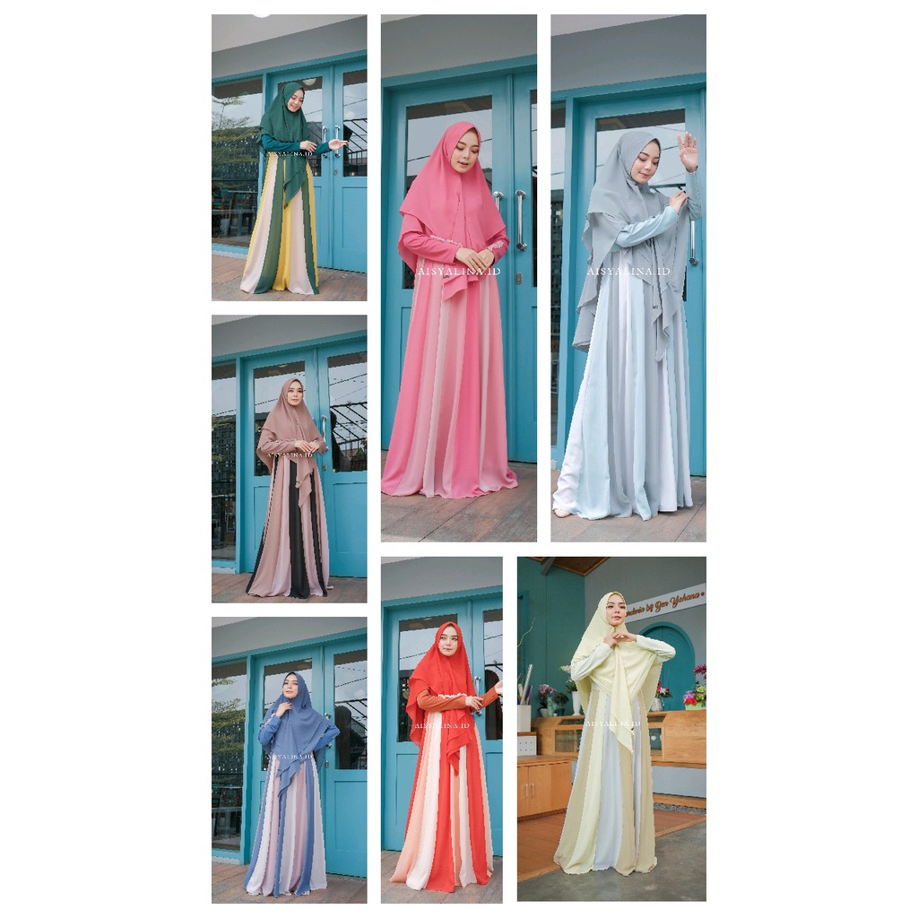 VIOLA SYARI VOL 2 BY AISYALINA / GAMIS SET KHIMAR CERUTI PREMIUM / BUSUI BUMIL FRIENDLY