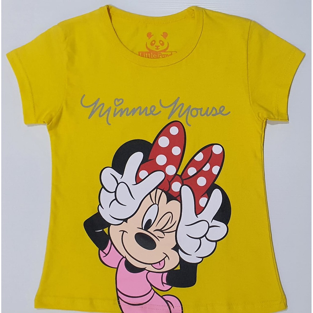 Kaos Anak Perempuan Minnie Peace Kuning
