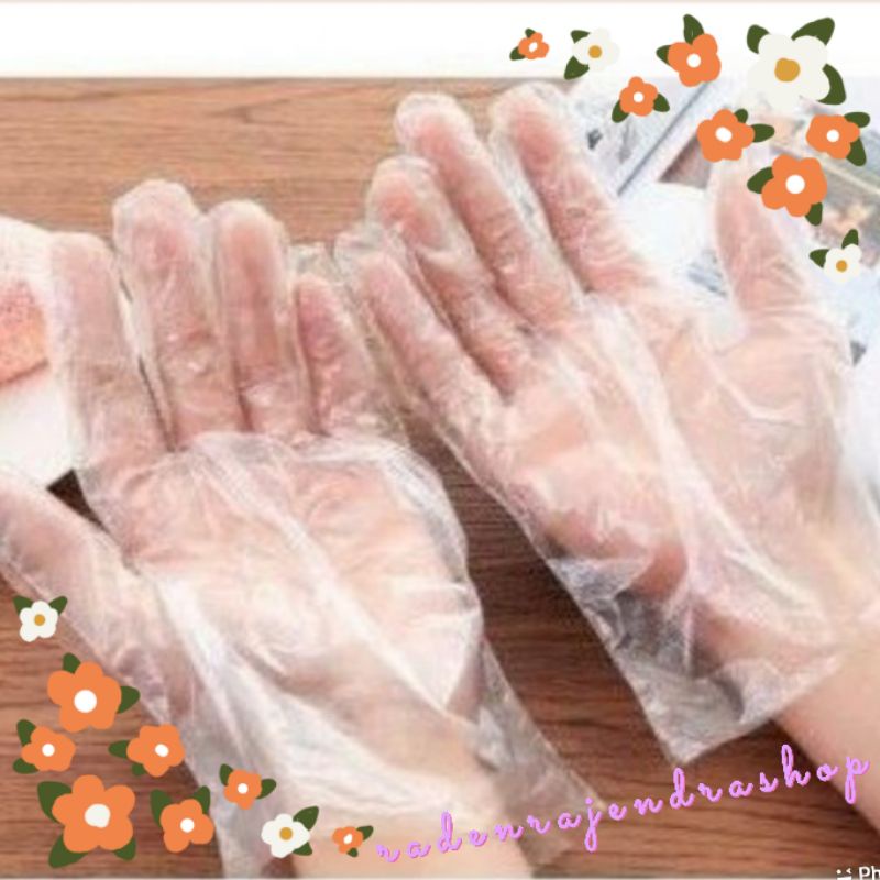 SARUNG TANGAN PLASTIK 100 pcs SARUNG TANGAN PLASTIK ISI 100 PCS