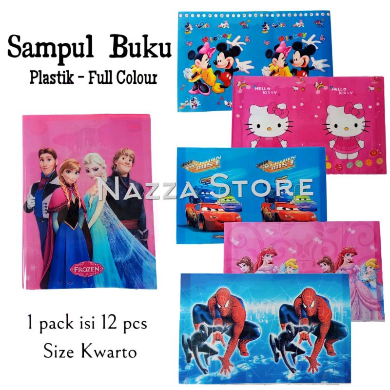 

Sampul Buku Plastik Karakter 12 pcs
