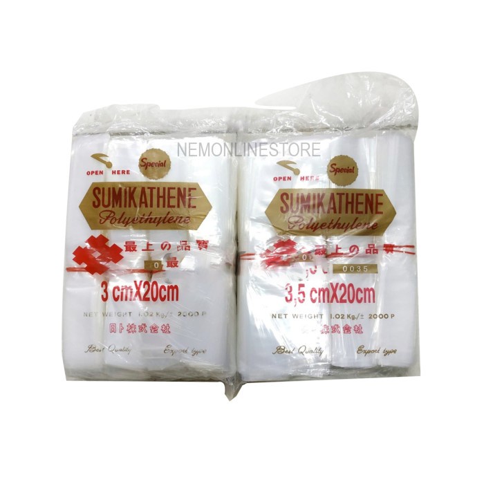 Plastik Es Lilin Sumikathene 3x20, 3.5x20 cm , plastik PE Bening