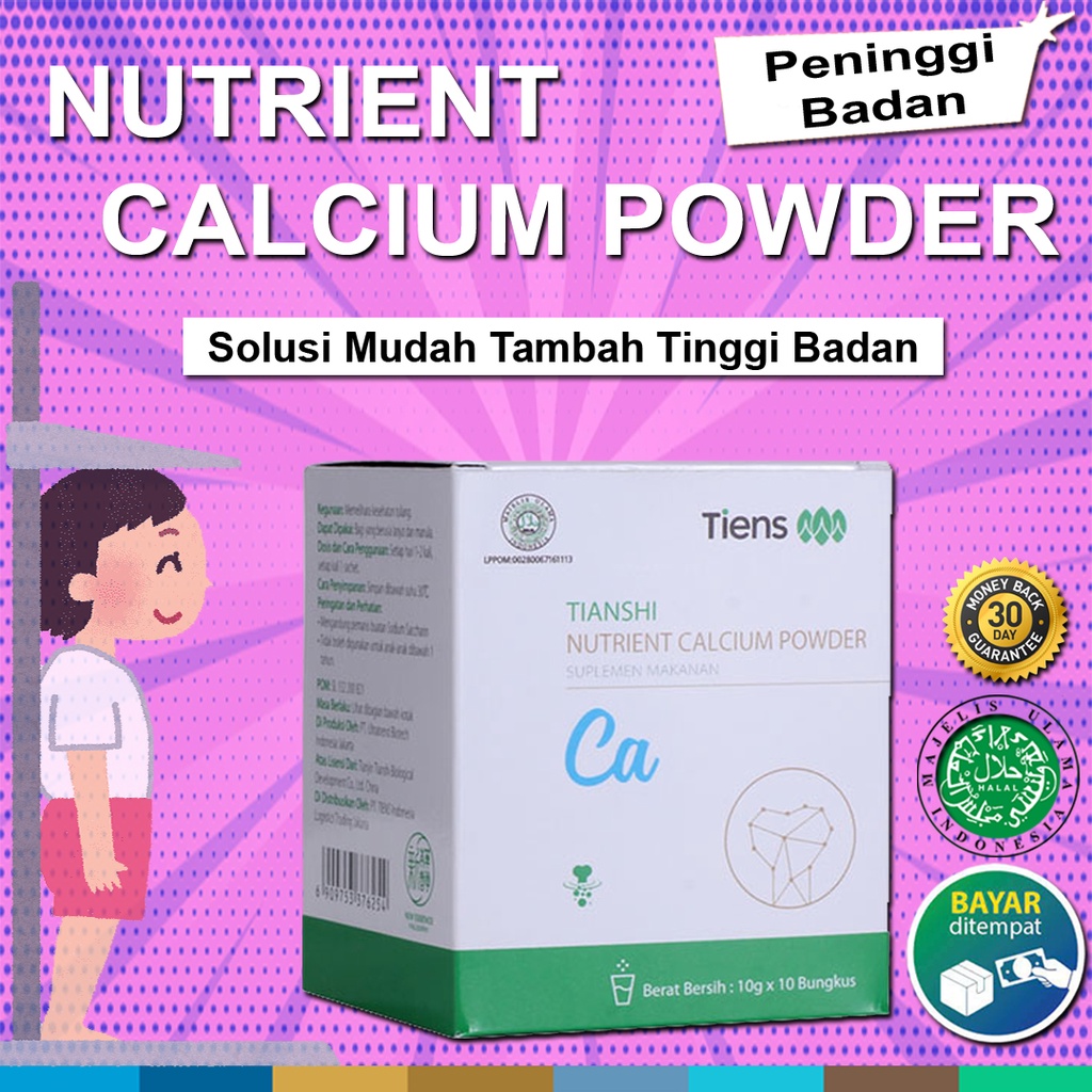 

Susu Peninggi Badan Nutrient Calcium Powder Tiens Super Grow Up Suplemen Peninggi Badan Herbal Ampuh