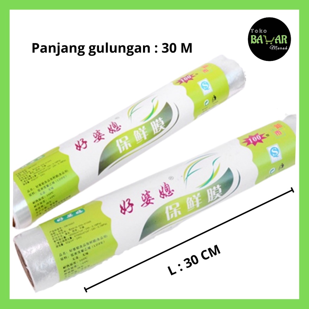 Plastik Wrap Food Grade / Food Cling Wrap / Bungkus Plastik Wrap Makanan / Plastik Wrap Buah Sayur