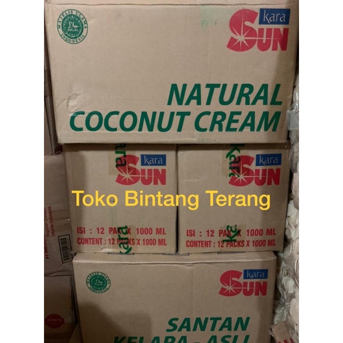 

Santan Sun Kara / Sunkara 1 L/ liter/ lt / 1000ml x 12 Pak Dus Karton