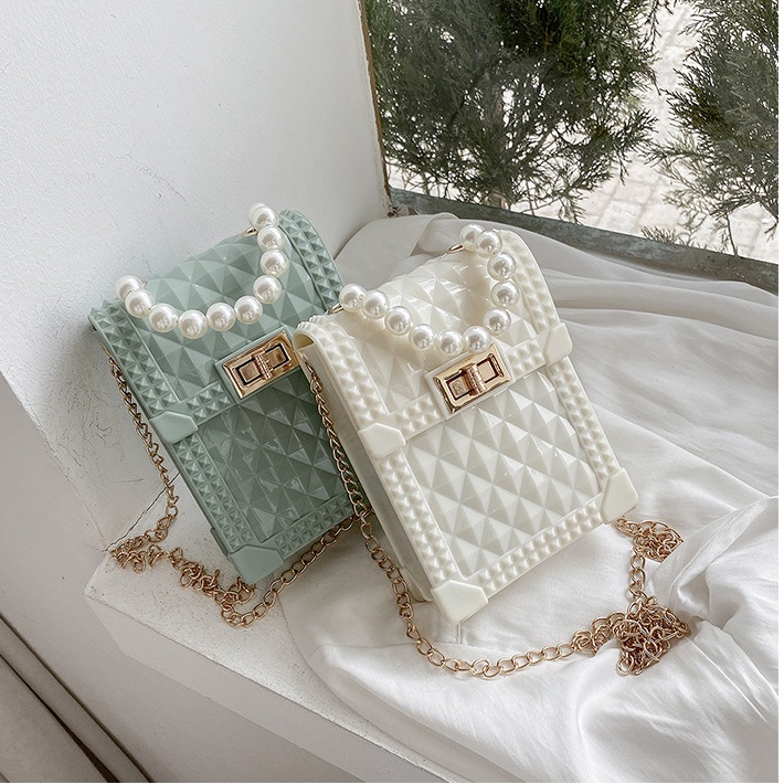 Tas Handphone - Slingbag Handphone Jelly Mutiara Korean Fashion Import