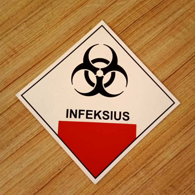 

Stiker K3 rambu safety. INFEKSIUS. UK 10x10cm