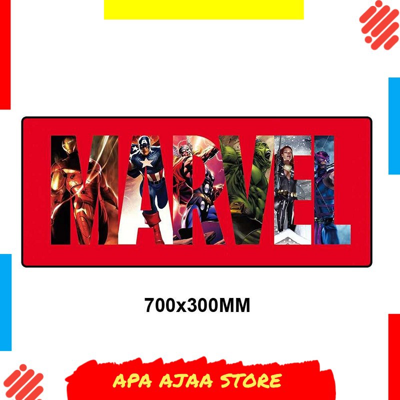 Paling Dicari ! OllyMurs Gaming Mouse Pad XL Desk Mat Marvel 700 x 300 mm - MWMH-011