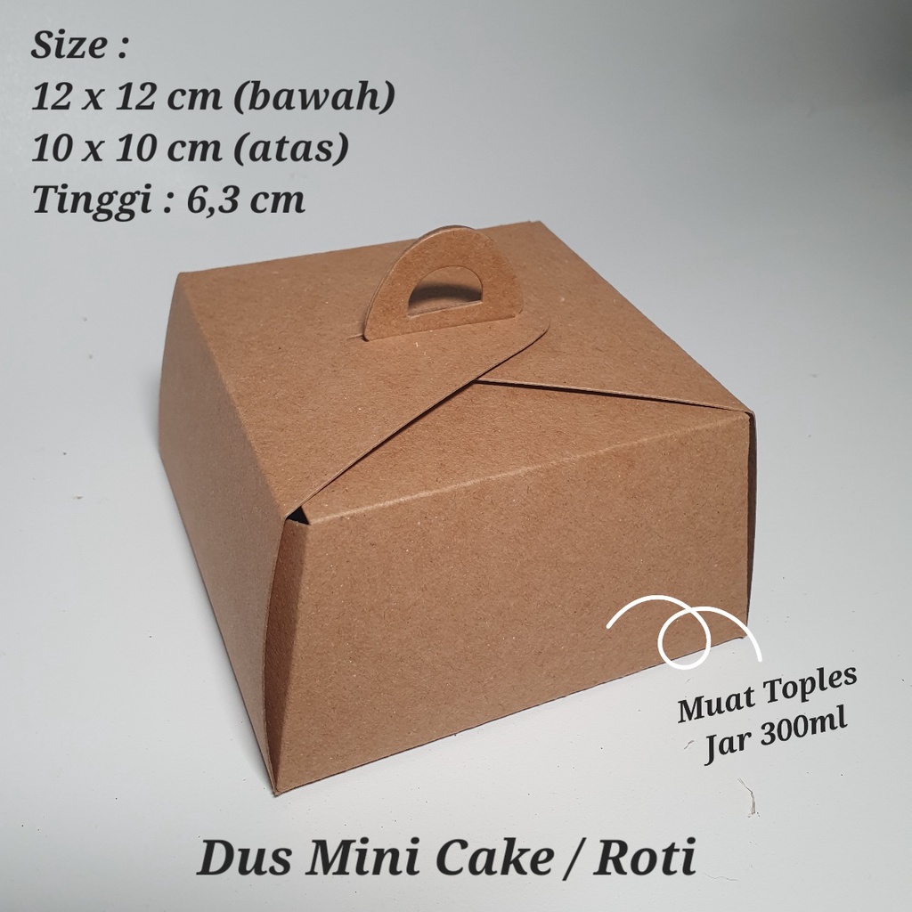 

Mini Cake Box Piramida Kotak Snack Burger Korean Garlic Bread Muat Toples Jar Tabung 250ml 300ml
