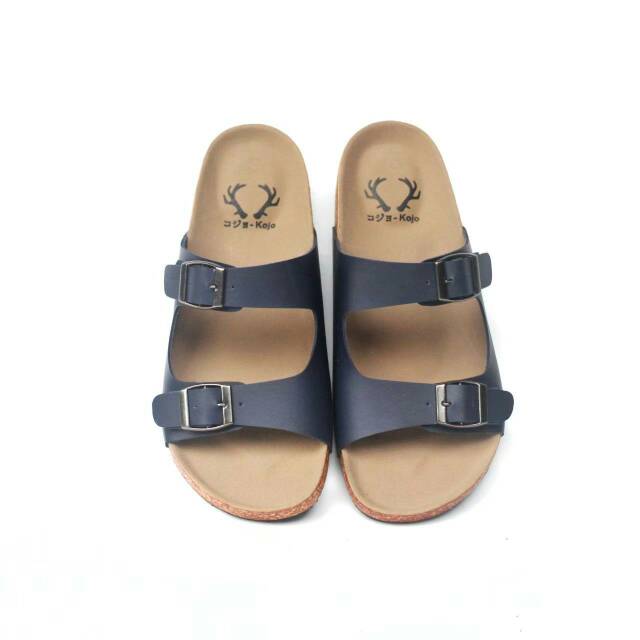 Sandal Slide Pria Sendal Slop Pria Casual Kulit Pu Santai Nongkrong Pantai