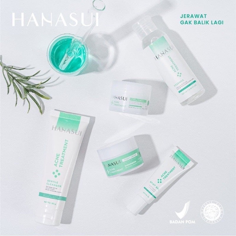 ECER PAKET HANASUI FLAWLESS GLOW 10 &amp; ACNE TREATMENT