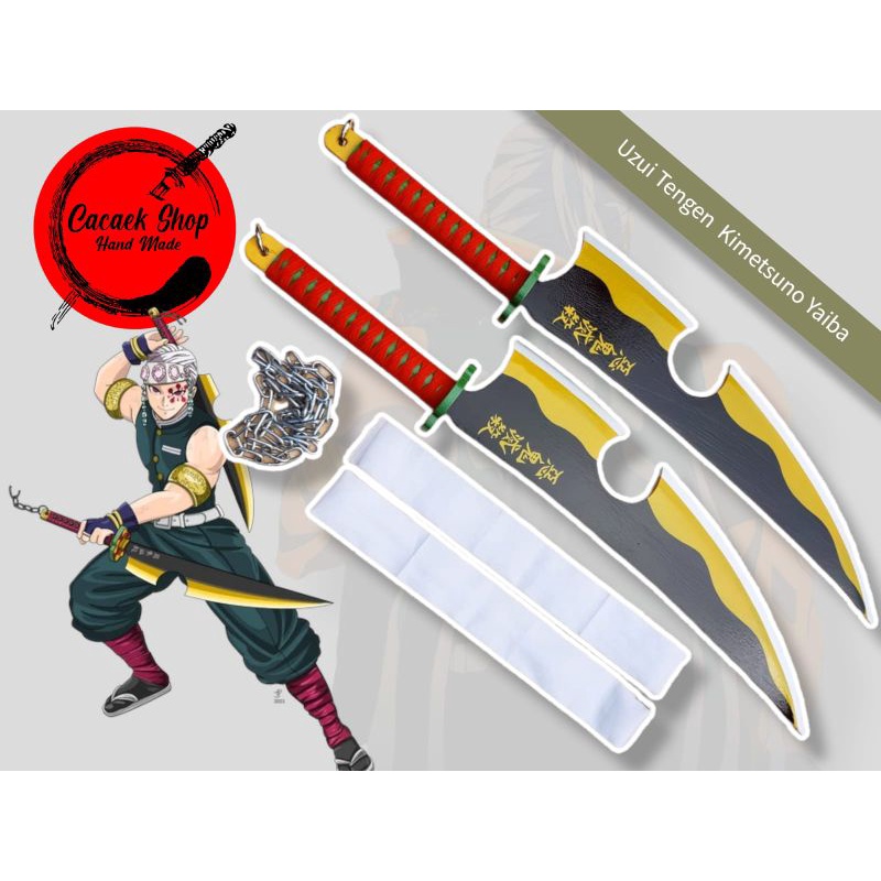 pedang nichirin uzui tengen demon slayer cosplay anime