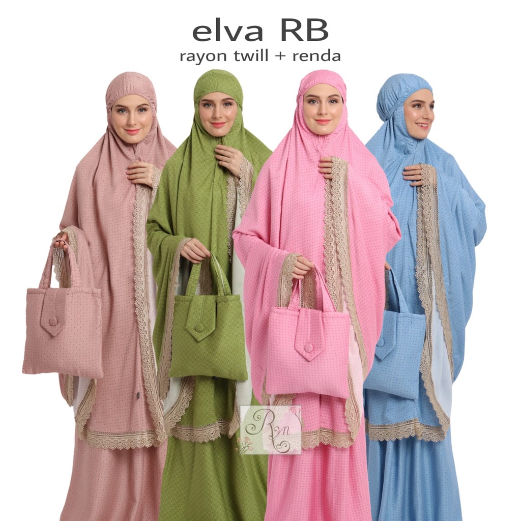 𝐑𝐲𝐧 𝐑𝐚𝐲𝐲𝐚𝐧 𝐎𝐟𝐟𝐢𝐜𝐢𝐚𝐥 | Mukena Rayyan Elva Series | Mukena Dewasa Travelling Rayon Twill Super Jumbo O