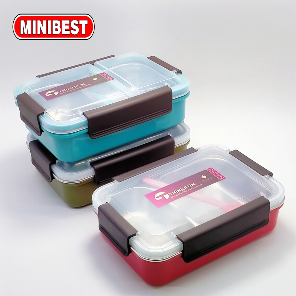 Stainless Steel Lunch Box Bento Kotak Makan Kotak Bekal Dewasa Anak Anti Karat SF-3233