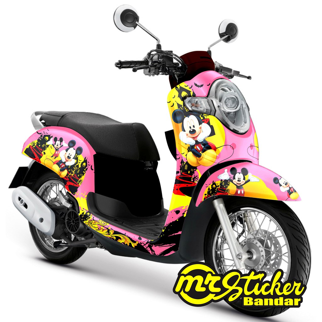 Decal scoopy full body Full Blok Decal Scopy Dekal New Fi 2017 2018 2019 2020 Mickey mouse v2 pink