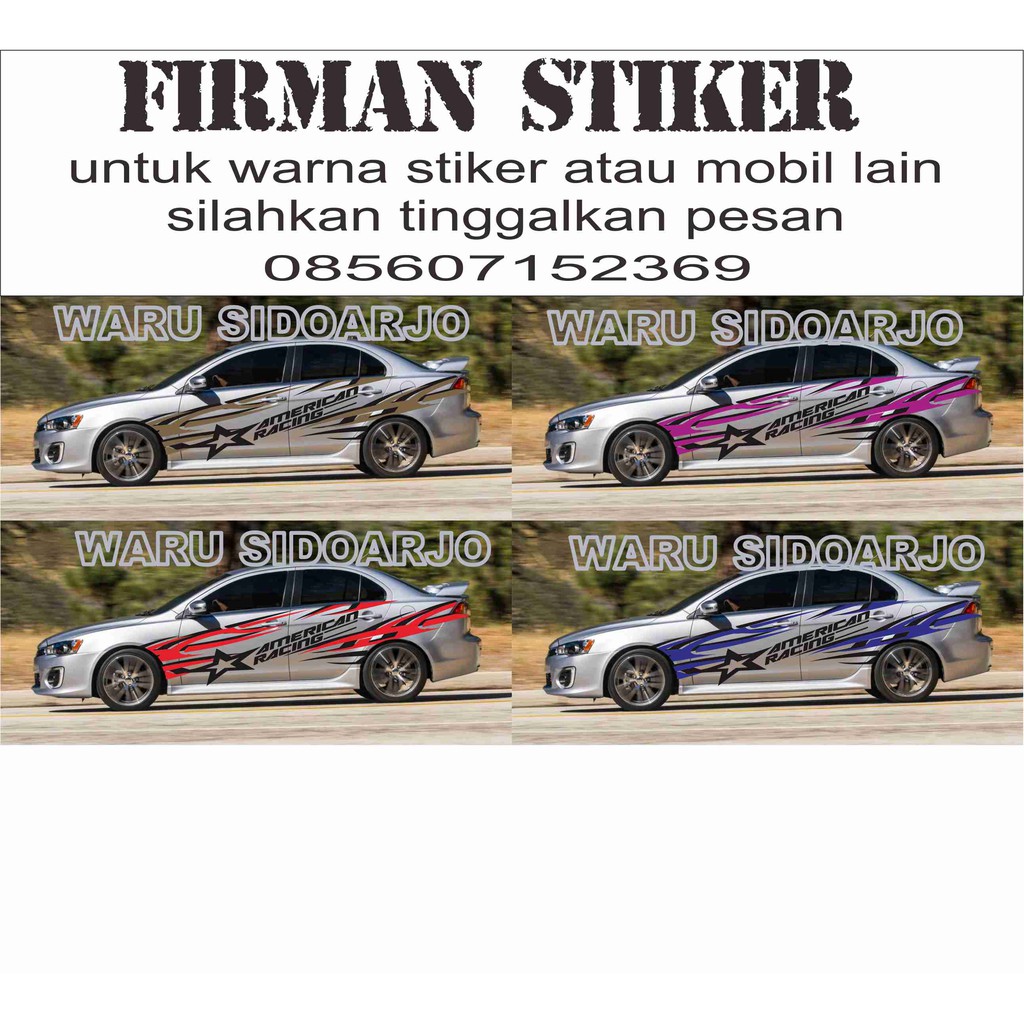 Stiker Mobil Sedan S999999 Shopee Indonesia