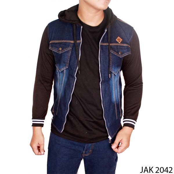 Jaket Denim Pria Jeans Biru Tua – JAK 2042