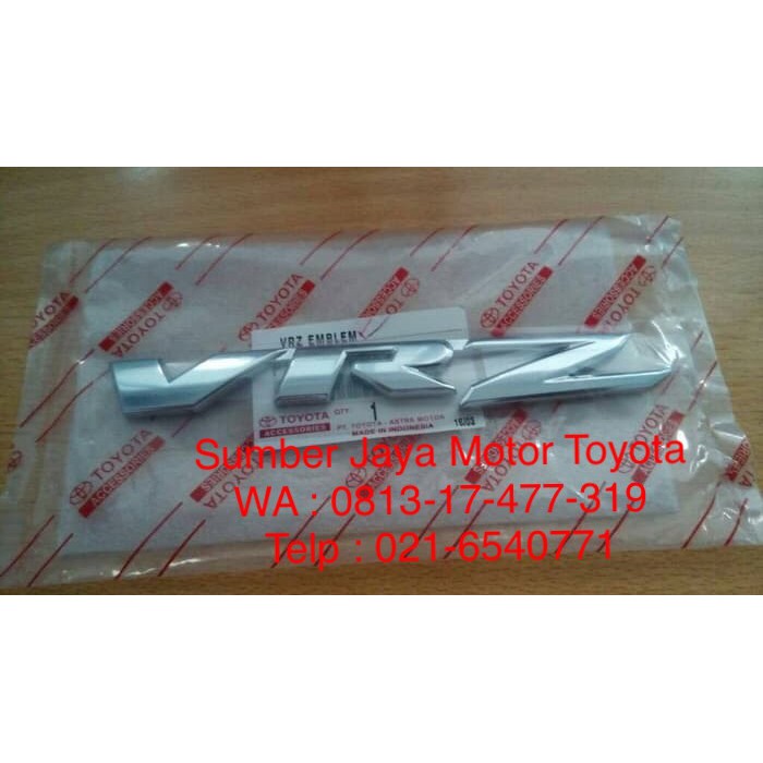 Emblem VRZ bagasi Orisinil