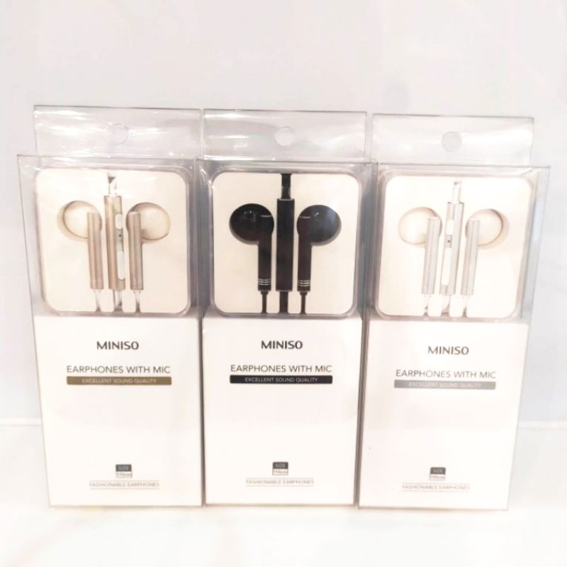SPECIAL SALE MINISO EARPHONES WITH MIC EXCELLENT SOUND QUALITY