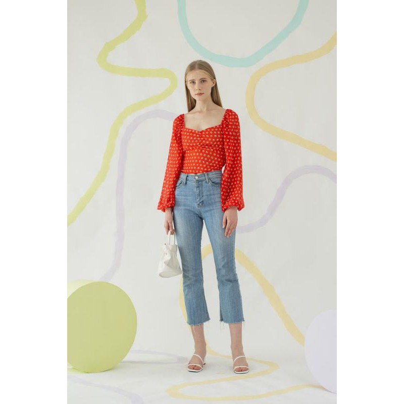 OUDRE LEONA TOP IN RED