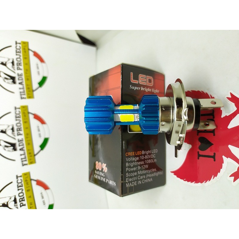 Lampu motor h4 led vespa matic scoopy vixion 3 sisi LAMPU DEPAN KLX VESPA MATIC