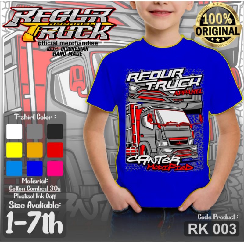 KAOS ANAK GAMBAR TRUCK BELI 2 GRATIS 1 KAOS TRUK