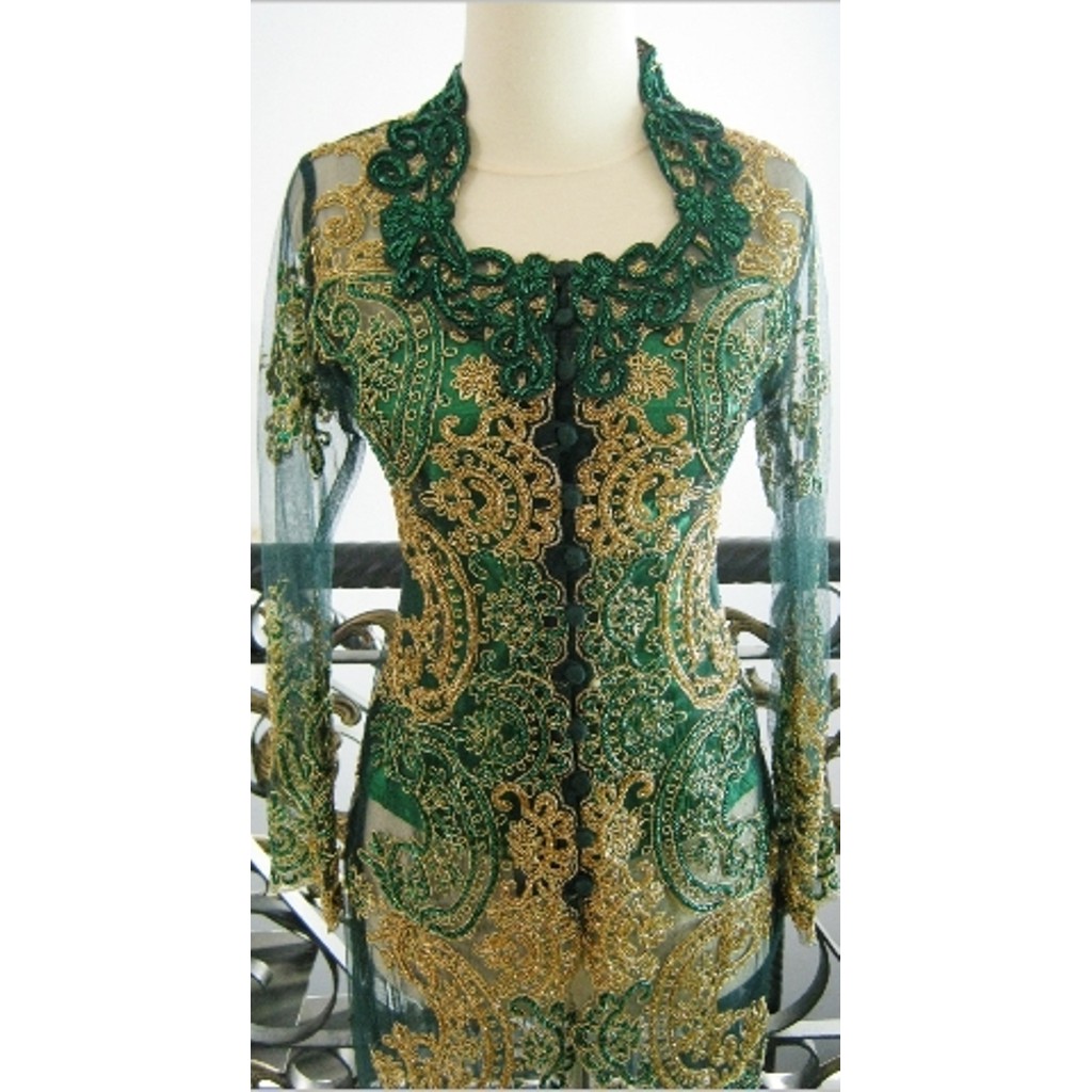Kebaya Pengantin ekor payet jepang brokat tile payet bordir cornelli