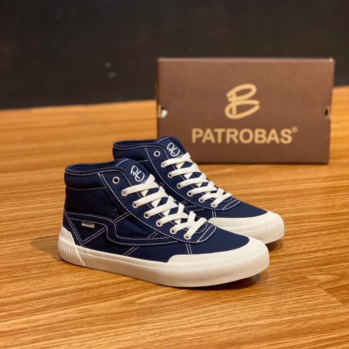 PATROBAS EQUIP HIGH BLACK WHITE, NAVY, MAROON & CHARCOAL - Sepatu  Sneakers Canvas Pria/Wanita Patrobas Original-7
