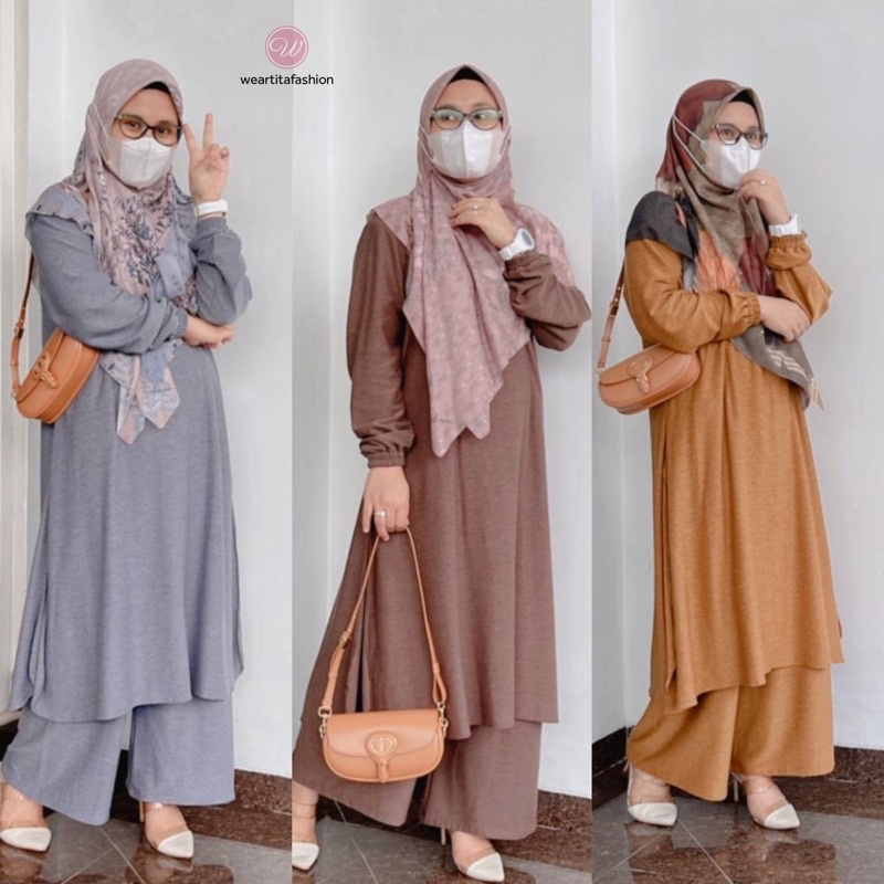 SET KNIT JAGUARD ORI SEKARARUM | SETELAN | SETCEL