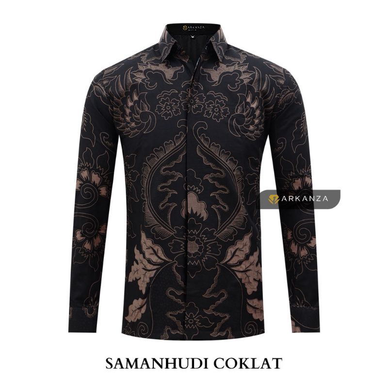 Kemeja Batik Pria Warna Navy Batik Lengan Panjang Warna Navy SELING NAVY Batik Pria