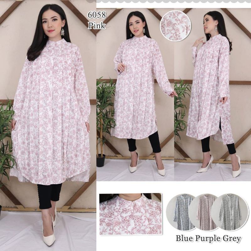 Tunik import motif || Baju wanita tunik motif