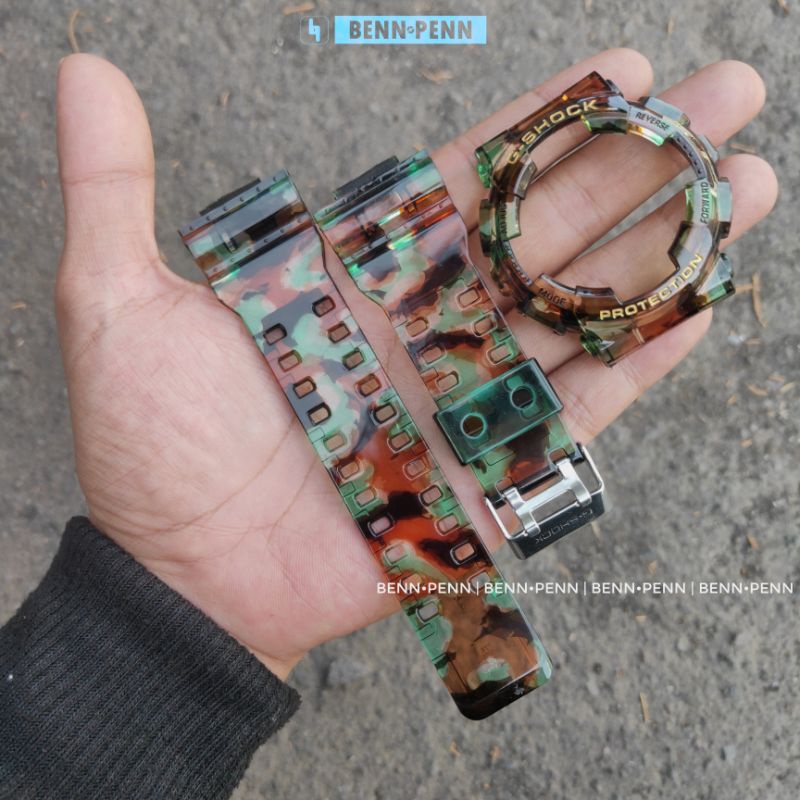 BEZEL STRAP JAM TANGAN CASIO G SHOCK GA 100 / GA 110 / GA 120 threetone