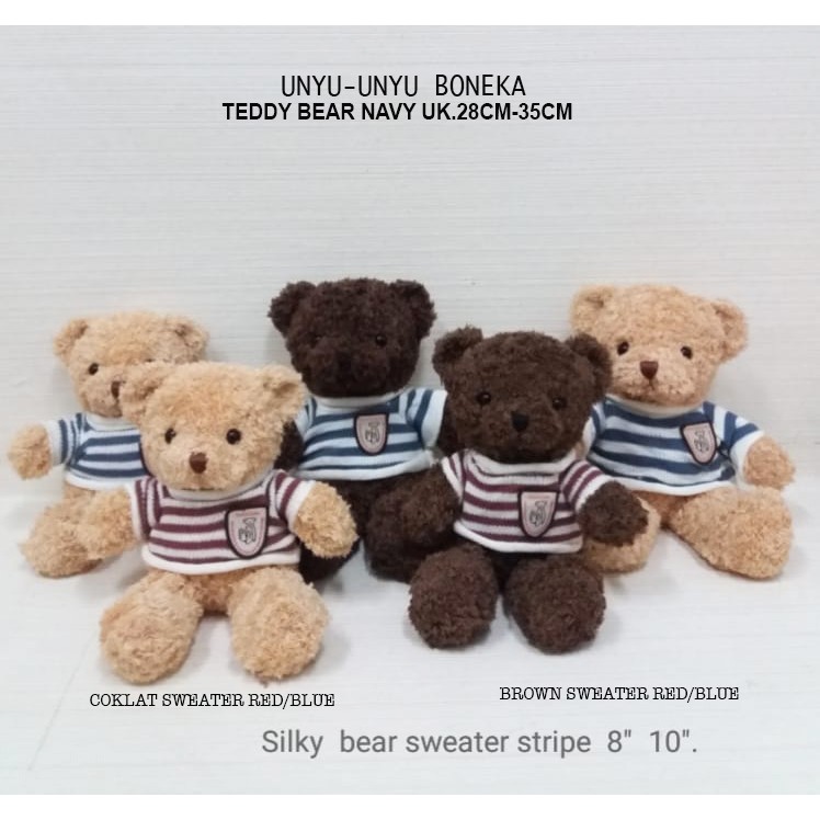 teddy bear sweater usa impor 30cm beruang kado ultah