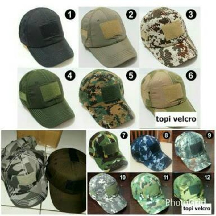 TOPI VELCRO ARMY/TOPI TNI/TOPI POLISI/TOPI OUTDOOR